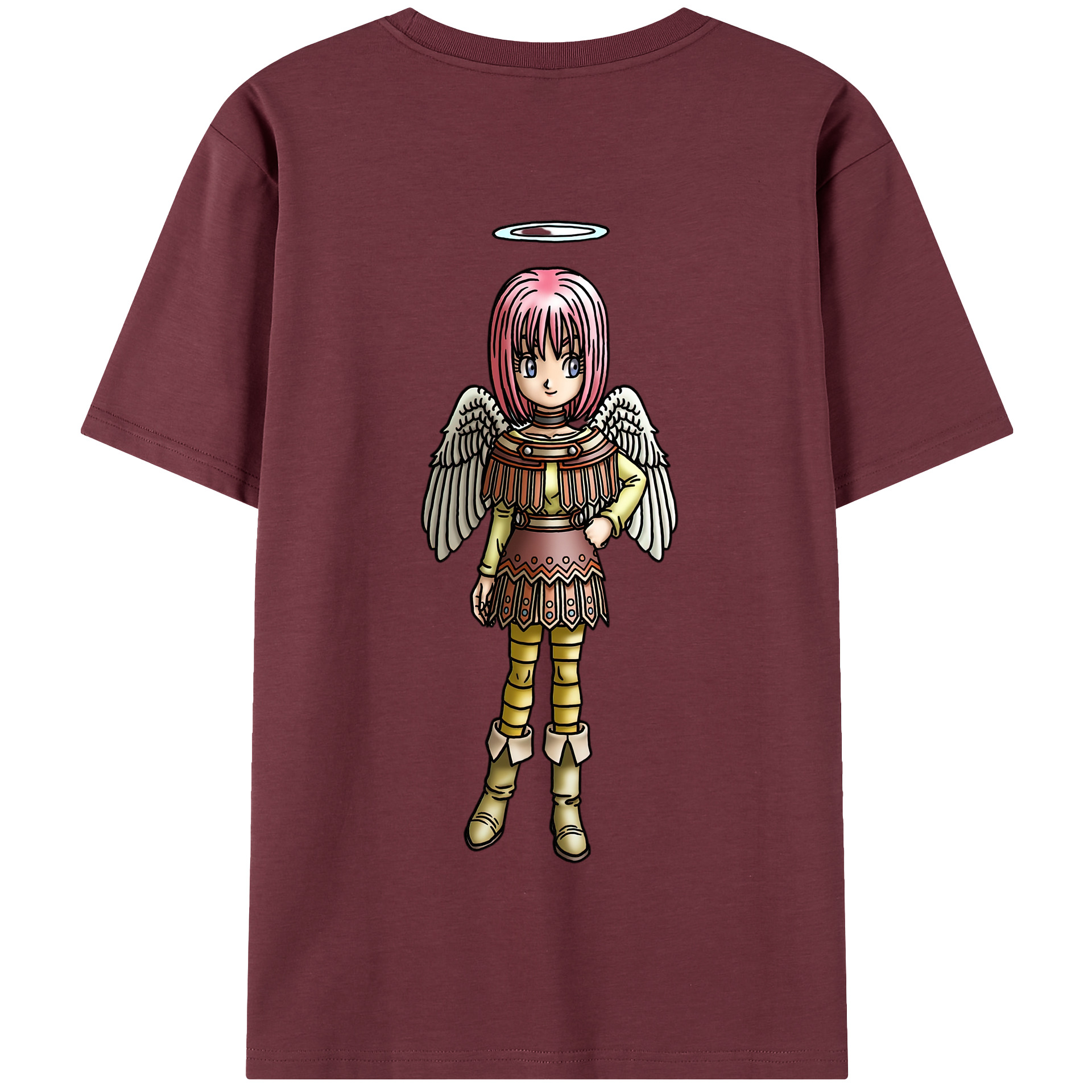 （画像用） ドラゴンクエスト Doragon Kuesuto Dragon Quest 綿100％半袖Tシャツ（背面プリント）